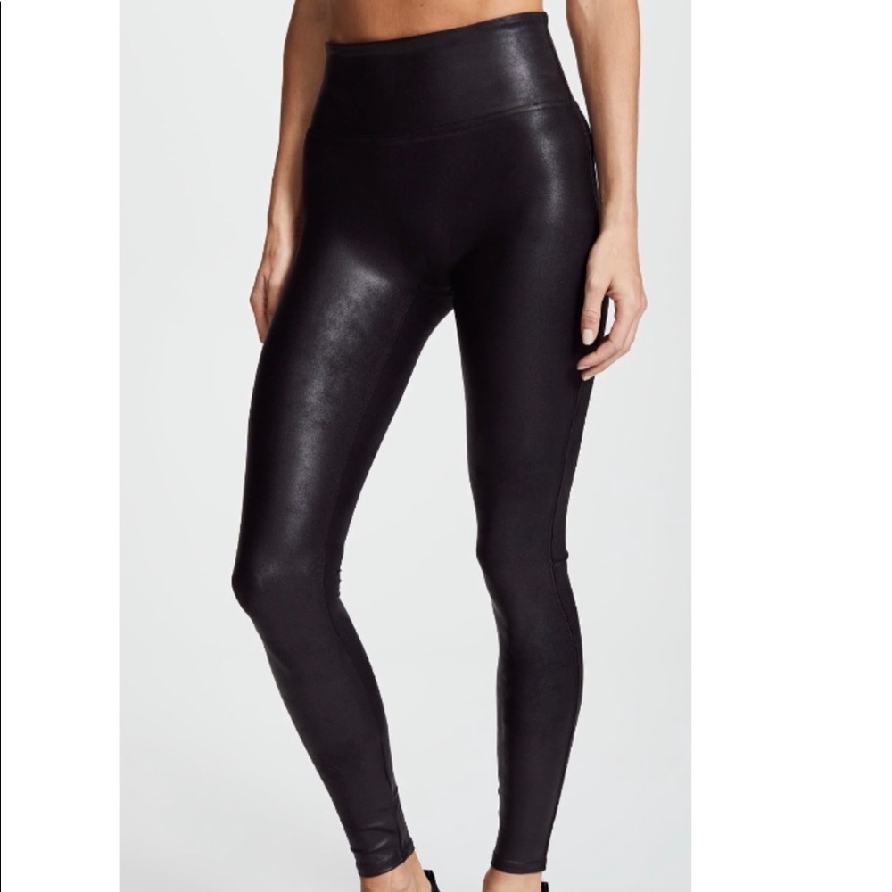 SPANX Faux Leather Leggings size small